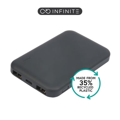 eSTUFF ES641040 batteria portatile Polimeri di litio [LiPo] 5000 mAh Nero (INFINITE Power Bank 5.000 mAh - Warranty: 24M)