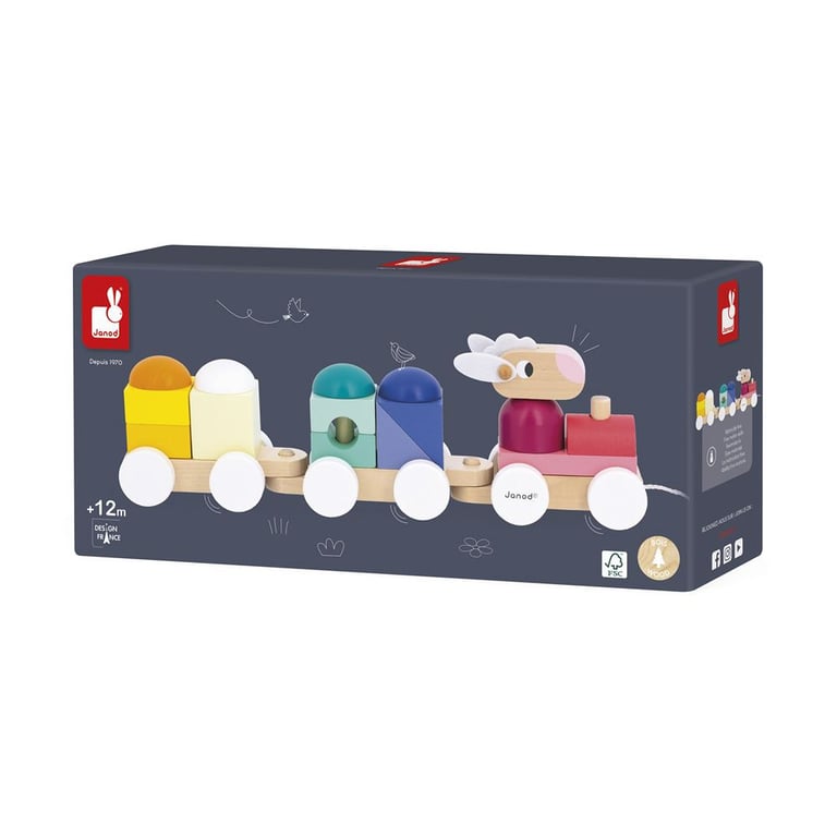 Jeu d'éveil Janod Zigolos Petit train mouton - vue 2