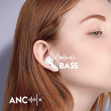 Swissten Auriculares TWS Reducción de ruido + 35 h de autonomía Blanco