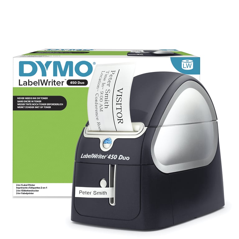 DYMO LabelWriter 450 Duo Imprimante d'étiquettes | papier thermique | 600 x 300 ppp | jusqu'à 71 étiquettesminute Neuf