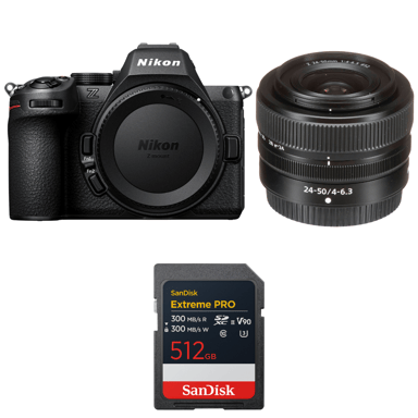 Appareil photo hybride Nikon Z5 II + 24-50mm f/4-6.3 + 1 SanDisk 512GB Extreme PRO UHS-II + Ebook ''20 astuces pour des images qui claquent''