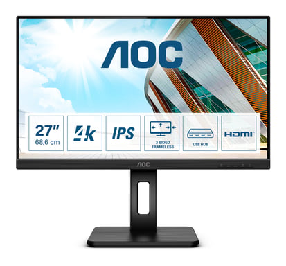 Pantalla LED AOC P2 U27P2 68,6 cm (27'') 3840 x 2160 píxeles 4K Ultra HD Negro