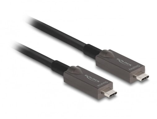 DeLOCK Active Optical USB-C Vidéo + Données + câble PD, 8 m