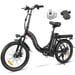 Vélo électrique SAMEBIKE CY20 FT - moteur 350W batterie 36V13AH  autonomie 35KM autonomie freins à disque mécaniques - Noir