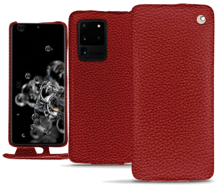 Housse cuir Samsung Galaxy S20 Ultra 5G - Rabat verticalRouge