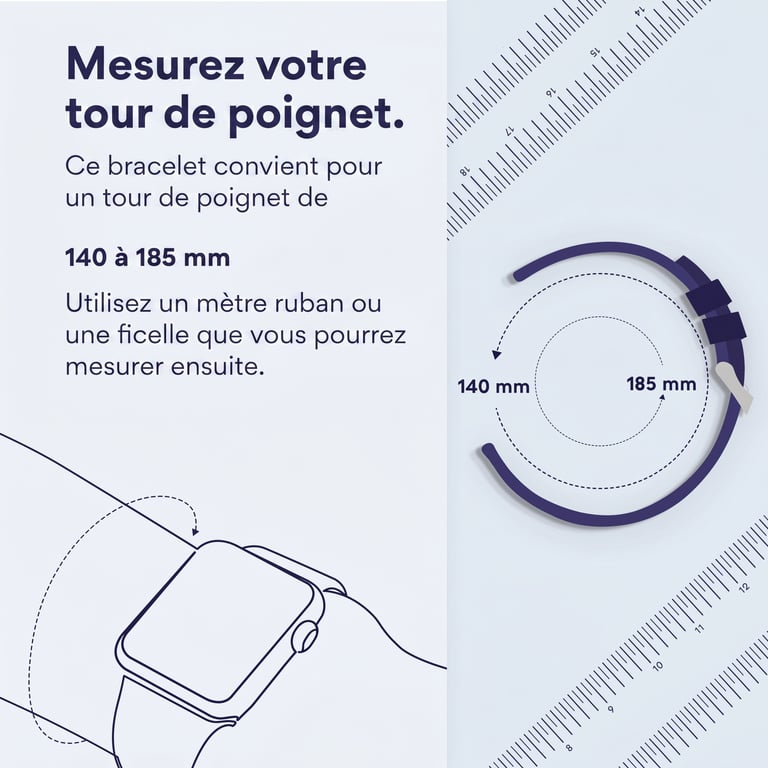 imoshion Bracelet sport en silicone - Connexion universelle 20 mm - White / Black - Neuf