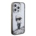 Karl Lagerfeld Funda para Apple iPhone 15 Pro Glitter Ikonik Floating Glitter Plateado