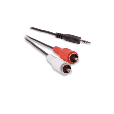 Câble audio Erard Jack 3,5 mm vers 2 RCA mâles 1,5 m Noir