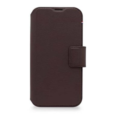 Étui Folio pour iPhone 14 Plus en Cuir avec Porte-cartes Intégré Marron