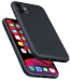 Guscio in morbido silicone gel antiurto per Apple iPhone 11, nero satinato