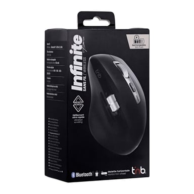 T'nB MWINFINITEPRO ratón mano derecha Bluetooth + USB Type-A 3200 DPI