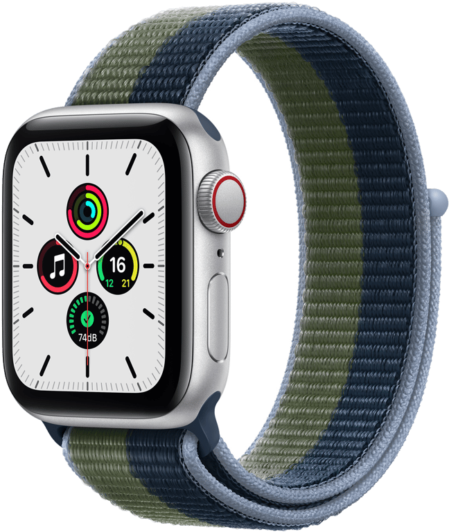 Apple Watch SE OLED 40 mm 4G Argent GPS (satellite)