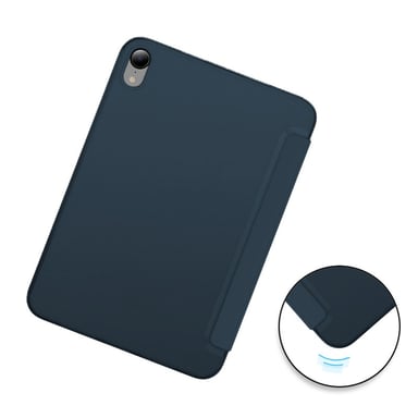 EVETANE Smart Cover per iPad Mini (2021) di 6a generazione blu con patta e supporto