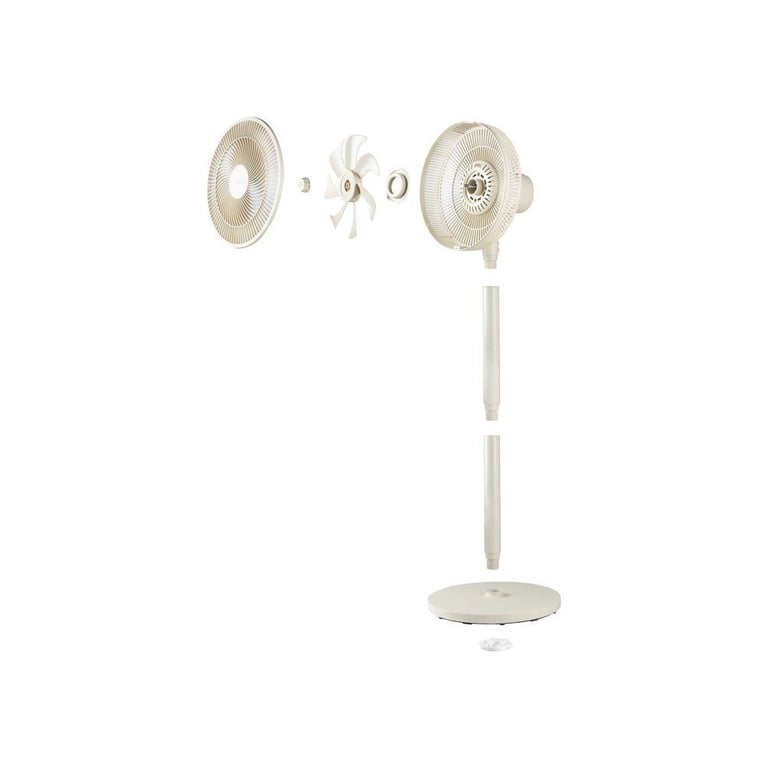 Ventilateur 2 en 1 sur pied et sur table DOMO 3 vitesses Avec 7 pales Silencieux Sable - vue 3