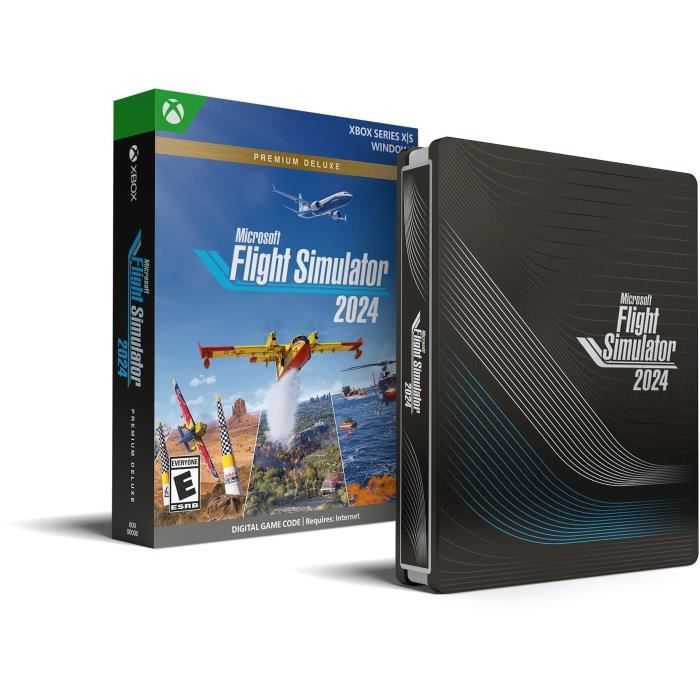 Xbox Flight Simulator 2024 - Jeu Xbox Series X - Premium Deluxe Edition SteelBook - Neuf