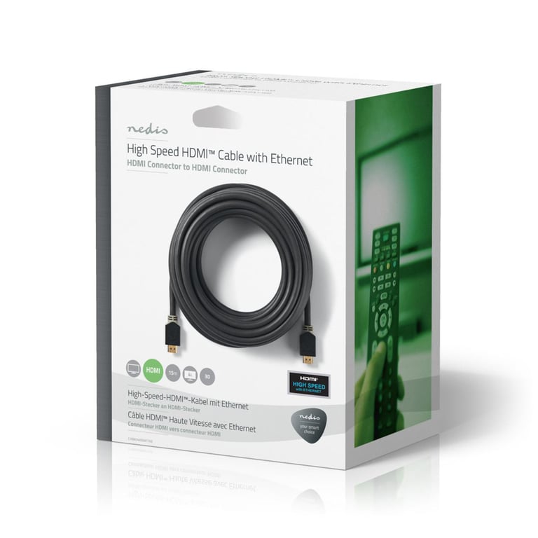 Nedis CVBW34000AT150 câble HDMI 15 m HDMI Type A (Standard) Anthracite - vue 4