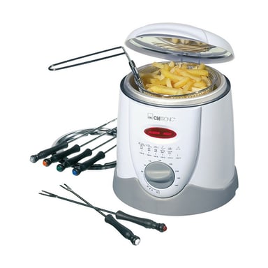 Friteuse et fondue pour 6 personnes 1L Clatronic FFR 2916 Blanc