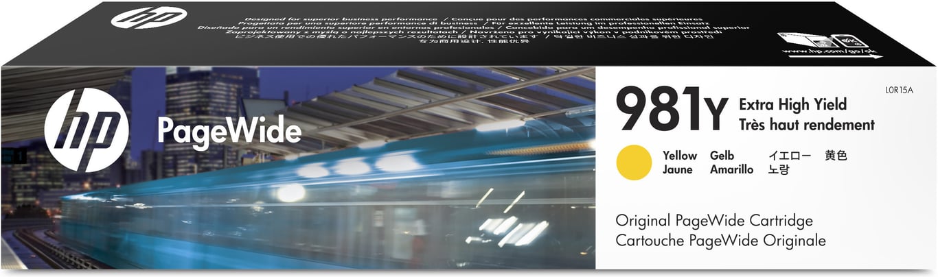 HP Cartouche Jaune L0R15A - vue 6