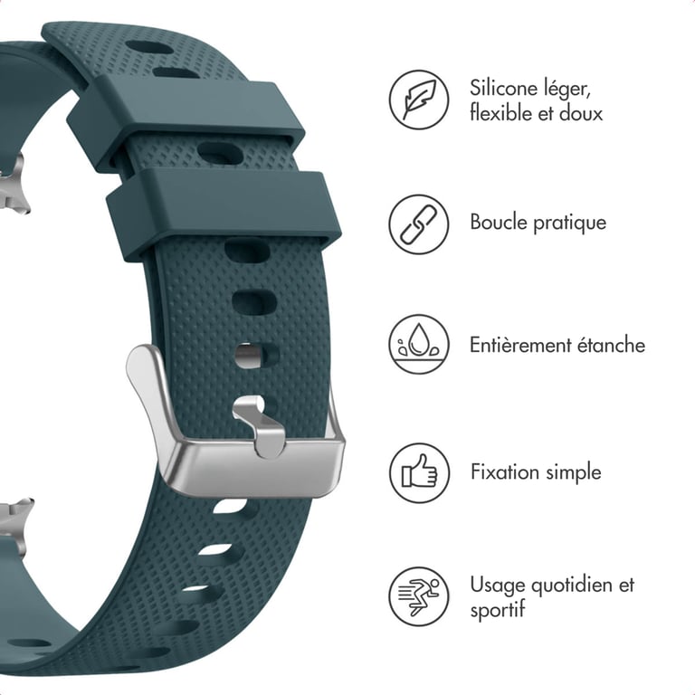 Bracelet Samsung Galaxy Watch 8 46mm Silicone flexible - vue 10
