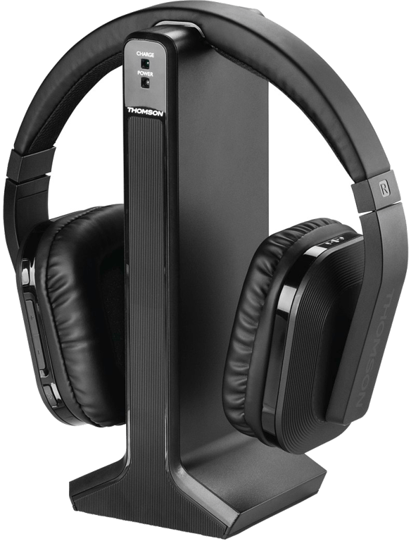 Casque sans fil TV WHP5327, circum-aural, suppression des bruits de fond, station de charge