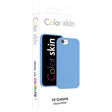 Coque Antichoc Premium pour iPhone 7 / 8 / SE 2020 Collection Color Skin en TPU Bleu ciel