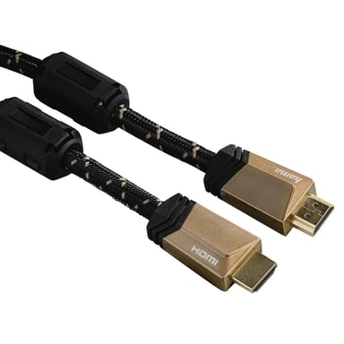 Hama 1,5 m, cavo 2xHDMI 1,5 m HDMI tipo A (standard) Nero, bronzo