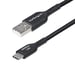StarTech.com Câble de Charge USB-A vers USB-C de 30 cm, Charge et Synchronisation, 3A, USB 2.0, Gaine TPE - Cordon de Charge USB Noir