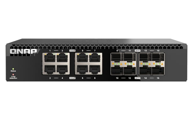 QNAP QSW-3216R-8S8T Switch di rete Ethernet 10G L2 non gestito (100/1000/10000) Nero