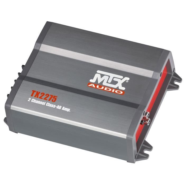 MTX TX2275 Amplificateur voiture 2x110W RMS 2 ou 1x220W RMS 4 Filtres actifs variables Entrées haut niveau - vue 3