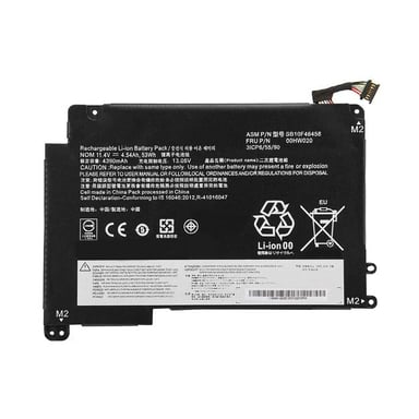Batterie d'ordinateur portable pour Lenovo Thinkpad P40 Yoga 460 53Whr 3C 00Hw020 Sb10F46458