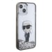 Funda Karl Lagerfeld para iPhone 15 6.1'' Funda rígida transparente Liquid Glitter Ikonik