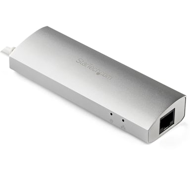 StarTech.com Hub USB a 3 porte con Ethernet, USB-A, Gigabit Ethernet/GbE, USB 5Gbps, design robusto, alimentazione da bus, hub USB 3.0 portatile per computer portatili