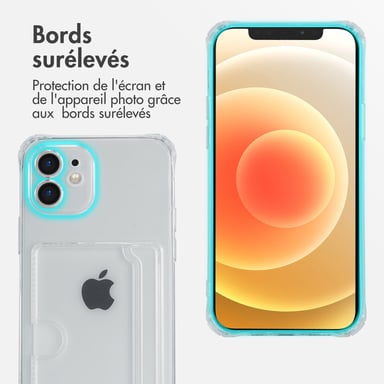 imoshion Coque silicone avec porte-cartes pour Apple iPhone 12 - Transparent
