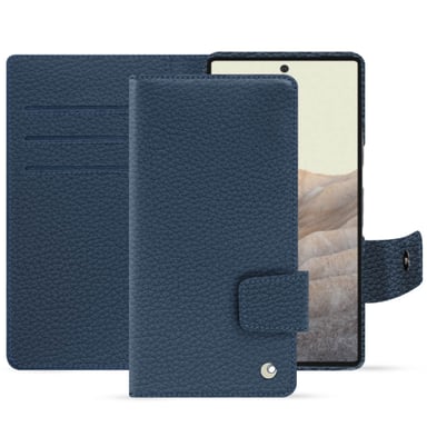 Housse cuir Google Pixel 7 -  - Bleu - Cuir grainé