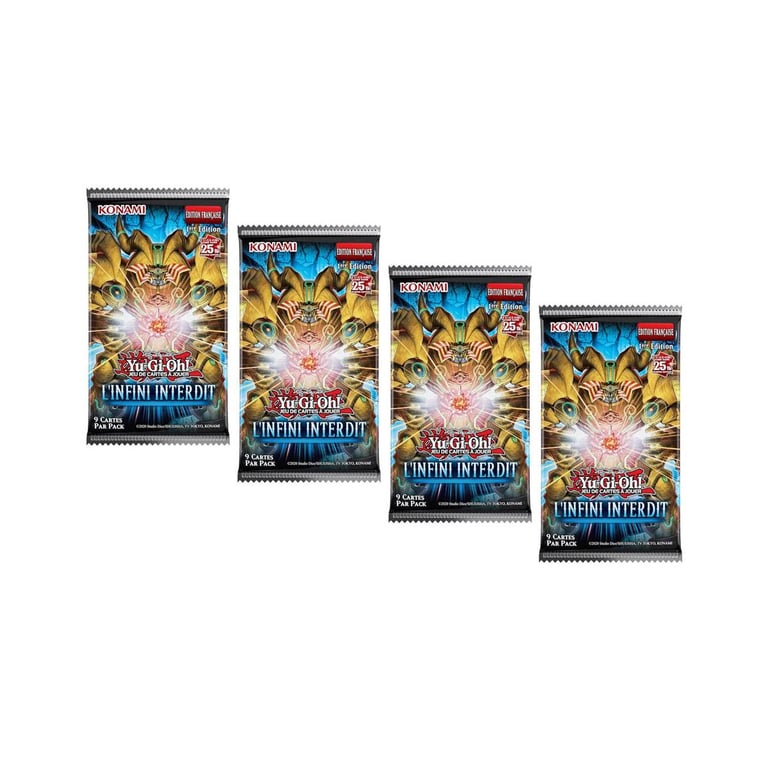 Set de 4 Boosters Cartes à Jouer 'Infini Interdit Neuf