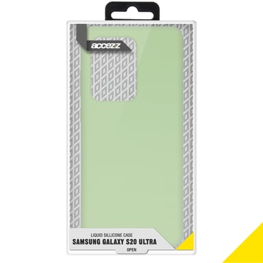 Accezz Coque Liquid Silicone pour Samsung Galaxy S20 Ultra - Vert