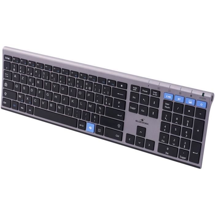 Clavier sans fil Touches ciseaux BLUESTORK AZERTY Métal Silencieux - vue 2