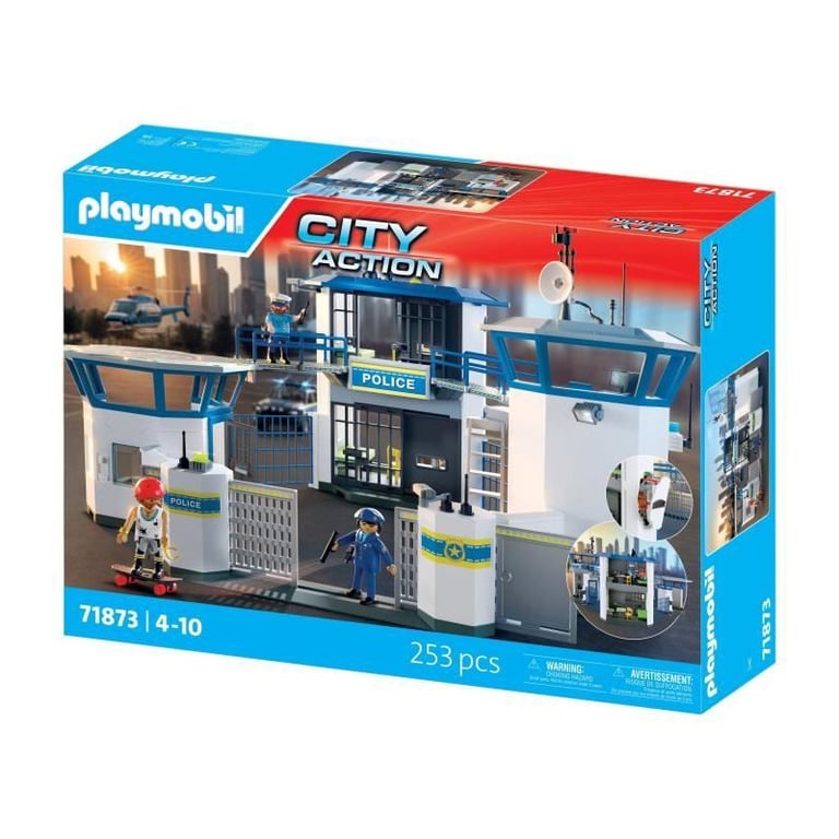 Playmobil 71873 Centre de commandement de la police, Les policiers, City Action, 253 pieces, Des 4 ans - Neuf
