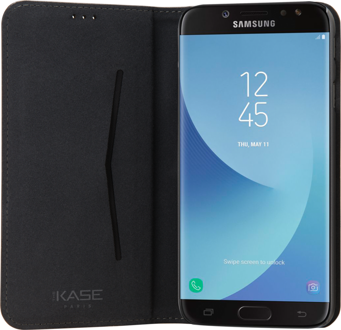Étui Samsung Tab A9 Plus, Clapet Portefeuille Support Vidéo - Noir