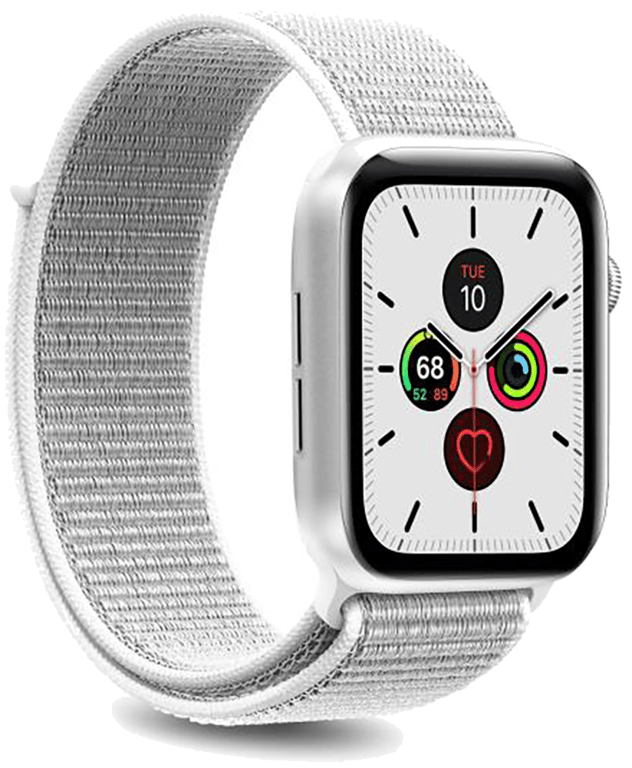 Bracelet Nylon Sport pour Watch 44mm 42-44-45 mm Blanc Puro