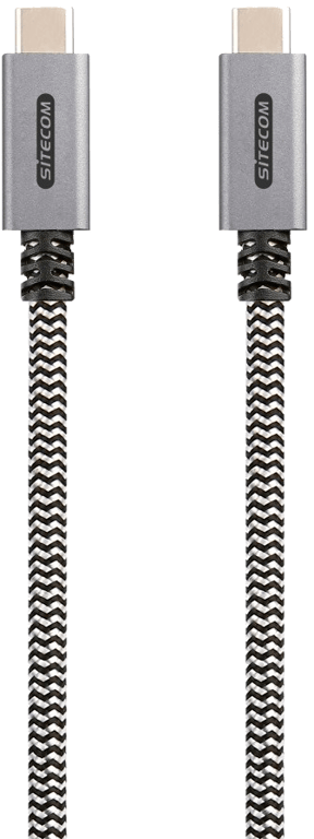 Câble USB 3.1 G1 - USB-C/USB-C Plaqué or Tissus CA-002