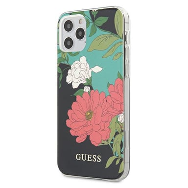 Funda Guess para iPhone 12 Pro Max 6.7'' negra Colección Flower