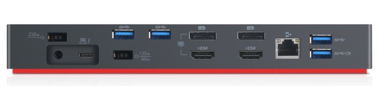 Station daccueil LENOVO ThinkPad Thunderbolt 3 Dock DK Thunderbolt 3 HDMI VGA - vue 3
