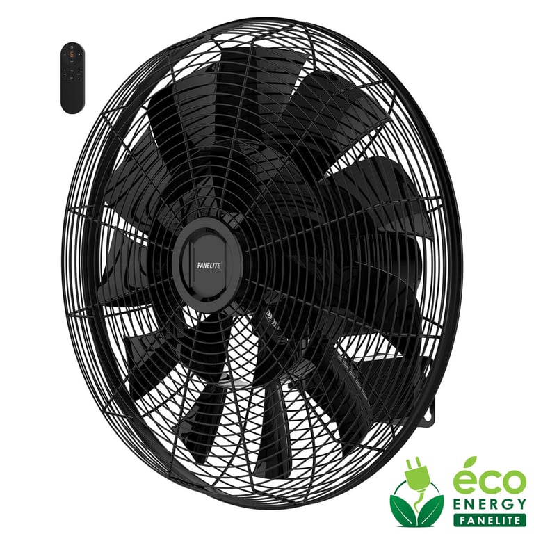 Fanelite Ventilateur mural FW45 DC Moteur DC Hélice 45cm 6 vitesses Oscillant ou fixe Professionnel Silencieux Très fort débit d'air Neuf - vue 4