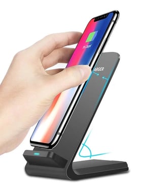 Support Bureau Chargeur sans Fil pour Smartphone Induction QI Bureau (NOIR)