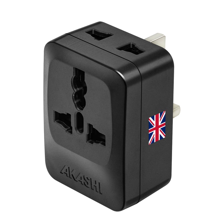 Adaptateur de Voyage Prise Type G UK HK Singapour 3 sorties Neuf - vue 2