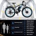 Vélo électrique KETELES K800, moteur 2000W, batterie 48V 23Ah, vitesse maximale 50 km/h, autonomie 100 km, pneus 26*4,0 pouces, noir et bleu.