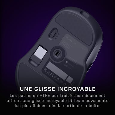 Turtle Beach Kone II Air - Souris Gaming RGB Ergonomique Sans Fil,Bbatterie 350h, Capteur Optique 26 000 DPI, 21 Entrées Personnalisables, Molette 4D Free-Spin - Noir