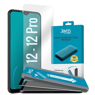 JAYM - Cristal Protector Premium para Apple iPhone 12 - Apple iPhone 12 Pro - Plano 2.5D - Garantía de por vida Reforzado 9H Ultra Durable Asahi Calidad Premium - Aplicador Personalizado Incluido