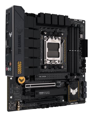 ASUS TUF GAMING B650M-PLUS ? Placa base AMD Ryzen AM5 Micro-ATX para juegos (fuente de alimentación de 14 fases, compatibilidad con PCIe 5.0 M.2, DDR5, Ethernet de 2,5 Gb, USB4, Aura Sync RGB)